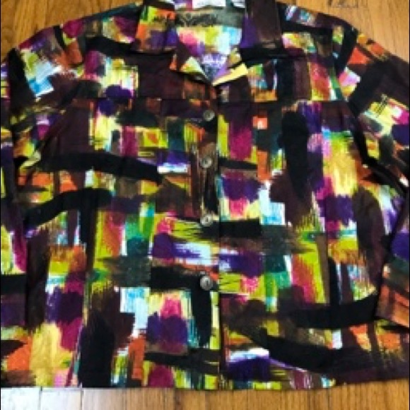 Vintage New Direction Women's XL Patchwork Jacket - Picture 2 of 8